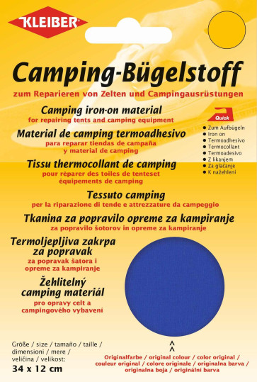 KLEIBER Quick-Camping-Bügelstoff 34cmx12cm/atlantik