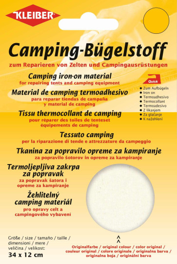 KLEIBER Quick-Camping-Bügelstoff 34cmx12cm/rohweiß