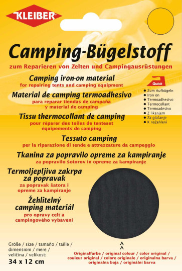KLEIBER Quick-Camping-Bügelstoff 34cmx12cm/anthrazit