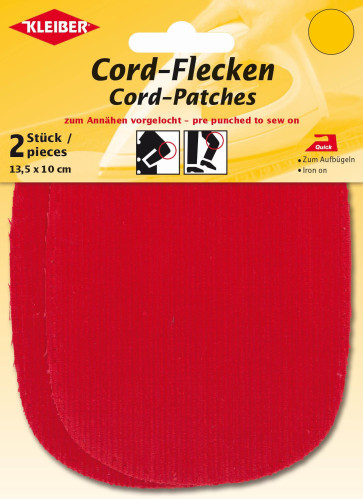 KLEIBER Cord-Flecken 2x13,5cmx10cm/rot
