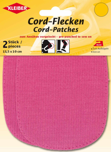 KLEIBER Cord-Flecken 2x13,5cmx10cm/pink