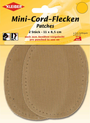 KLEIBER Fein-Cord-Flecken Mini 2x11cmx8,5 cm/beige