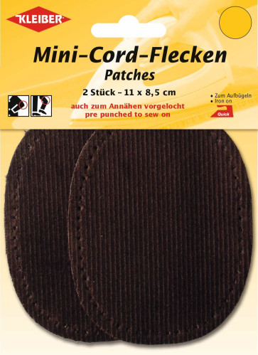KLEIBER Fein-Cord-Flecken Mini 2x11cmx8,5 cm/braun