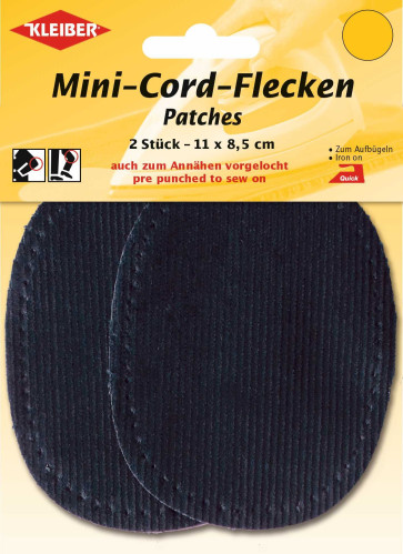 KLEIBER Fein-Cord-Flecken Mini 2x11cmx8,5 cm/blau
