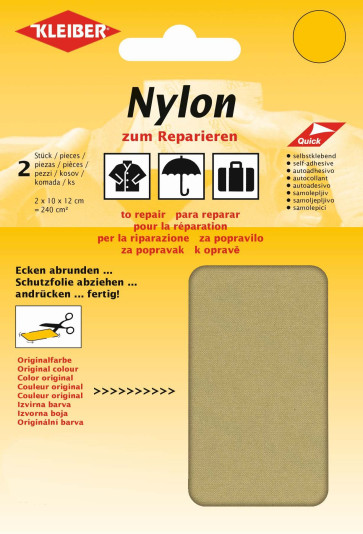 KLEIBER Nylon-Flicken 2x10cmx12cm/beige