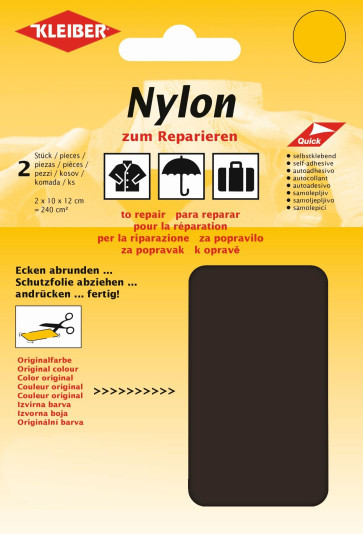KLEIBER Nylon-Flicken 2x10cmx12cm/braun