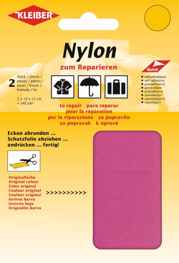 KLEIBER Nylon-Flicken 2x10cmx12cm/pink