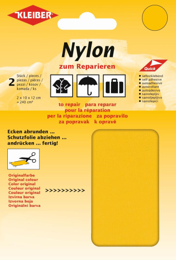 KLEIBER Nylon-Flicken 2x10cmx12cm/gelb