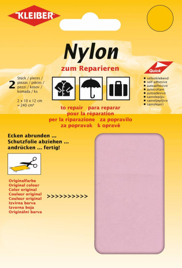 KLEIBER Nylon-Flicken 2x10cmx12cm/rosa