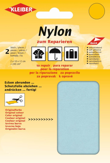 KLEIBER Nylon-Flicken 2x10cmx12cm/eisblau