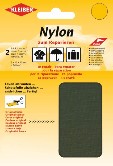 KLEIBER Nylon-Flicken 2x10cmx12cm/oliv