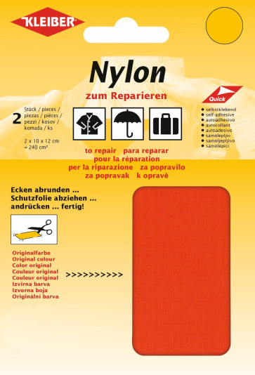 KLEIBER Nylon-Flicken 2x10cmx12cm/neonorange