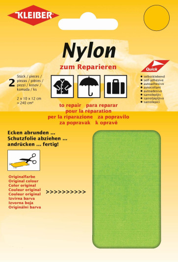 KLEIBER Nylon-Flicken 2x10cmx12cm/grasgrün