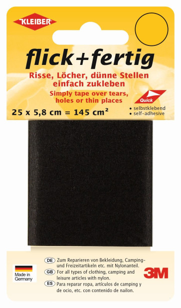 KLEIBER Flick + Fertig 5,8cmx25cm/schwarz