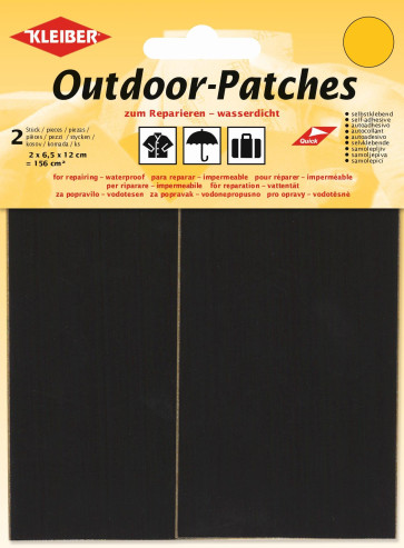 KLEIBER Outdoor-Patches 2x6,5cmx12cm/schwarz