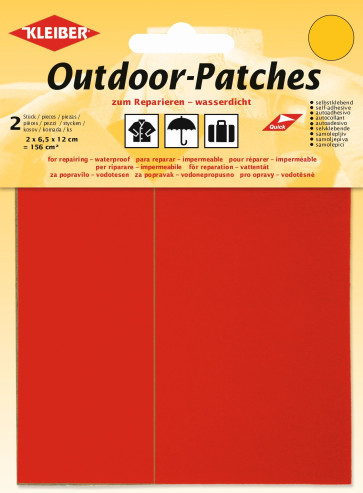 KLEIBER Outdoor-Patches 2x6,5cmx12cm/rot
