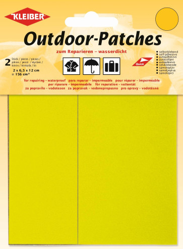 KLEIBER Outdoor-Patches 2x6,5cmx12cm/neongelb