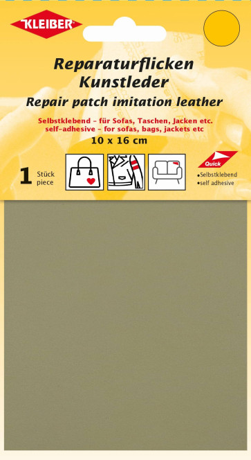 KLEIBER Reparaturflicken Kunstleder 10x16cm/beige