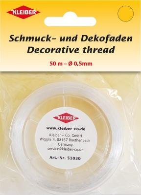 KLEIBER Schmuck- und Dekofaden Ø0,5mmx50m,transparent