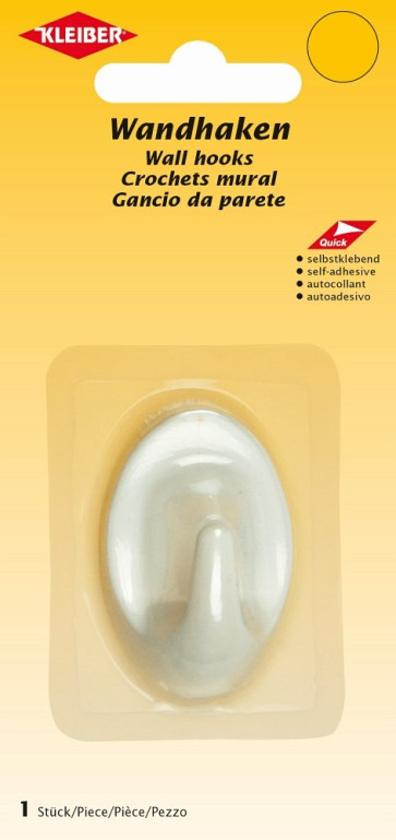KLEIBER Haken, selbstklebend 32 mmx53mm/weiß