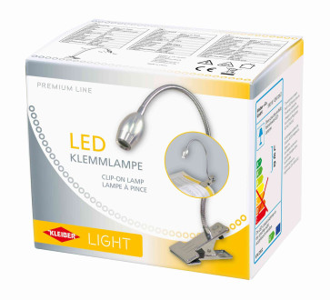 KLEIBER LED Klemm-Leuchte silber