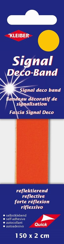 KLEIBER Signal-Deco-Band 150cmx2cm/neonrot