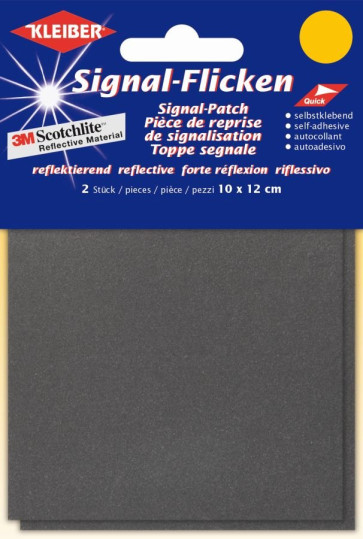 KLEIBER Signal-Flicken selbstkl. 3M 2x10cmx12cm/silber