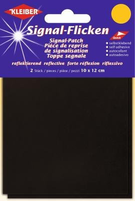 KLEIBER Signal-Flicken selbstkl. 2x10cmx12cm/schwarz