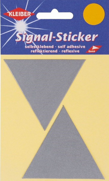 KLEIBER Signal Sticker gr. Dreiecke  2x6,7cmx5,8cm/silber