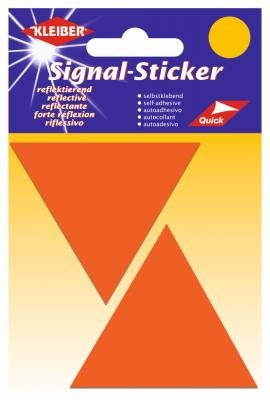KLEIBER Signal Sticker gr. Dreiecke  2x6,7cmx5,8cm/neonrot