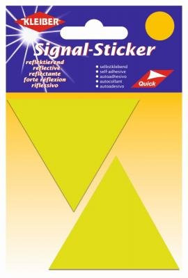 KLEIBER Signal Sticker gr. Dreiecke  2x6,7cmx5,8cm/neongelb