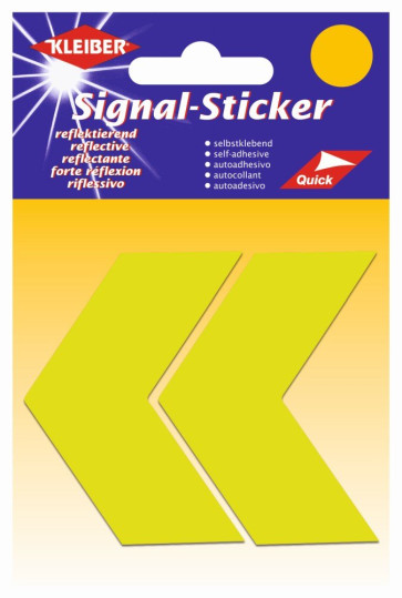 KLEIBER Signal-Sticker Pfeile  2x5,3cmx7,0cm/neongelb