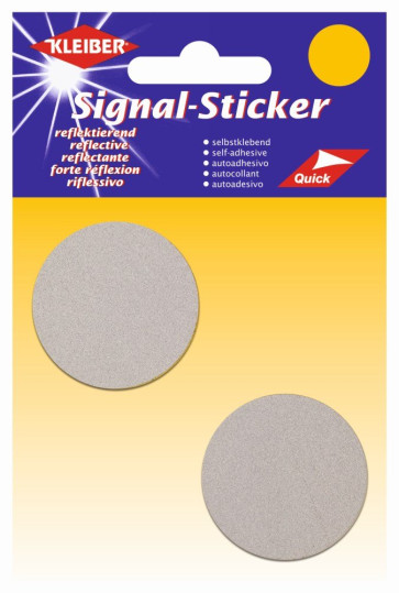 KLEIBER Signal-Sticker Punkte  2xØca.4cm/silber
