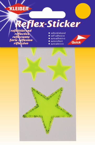 KLEIBER Reflex-Sticker Sterne gelb