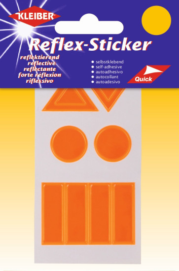 KLEIBER Reflex-Sticker Dreieck/Punkte orange