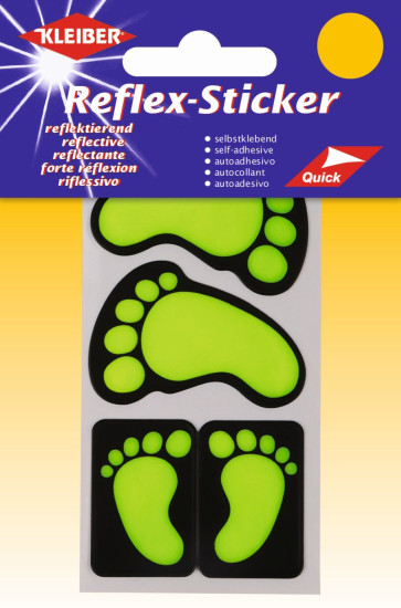 KLEIBER Reflex-Sticker Füße neongelb