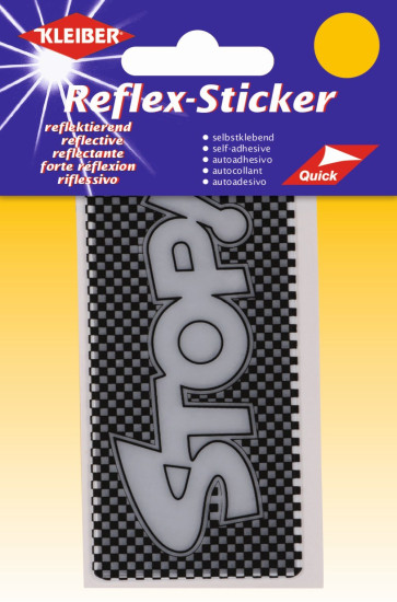 KLEIBER Reflex-Sticker Stop silber