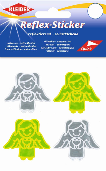 KLEIBER Reflex-Sticker Ø4-4,5cm/je2xgelb,silber