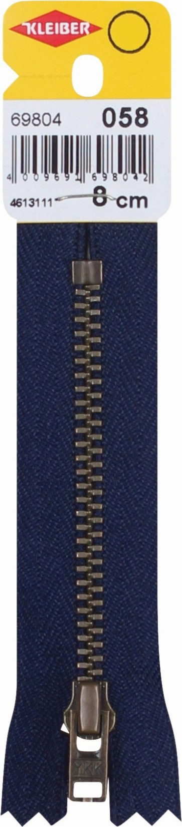 KLEIBER Reißverschluss, Metallschiene 8cmx5mm/marine