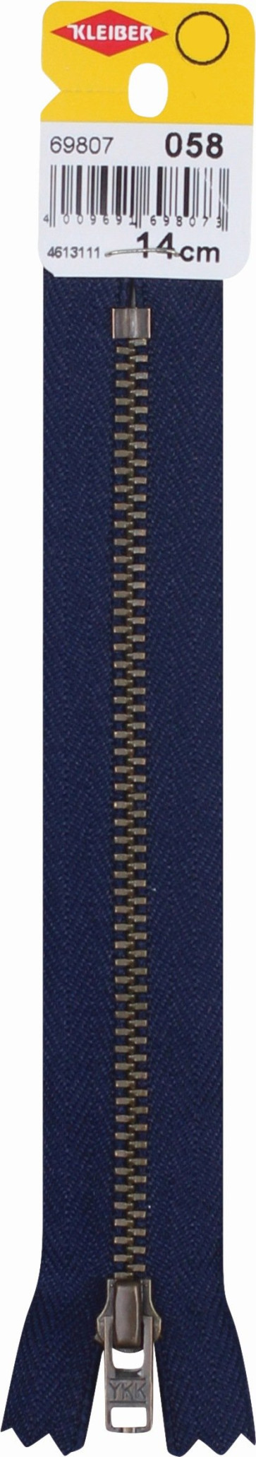 KLEIBER Reißverschluss, Metallschiene 14cmx5mm/marine