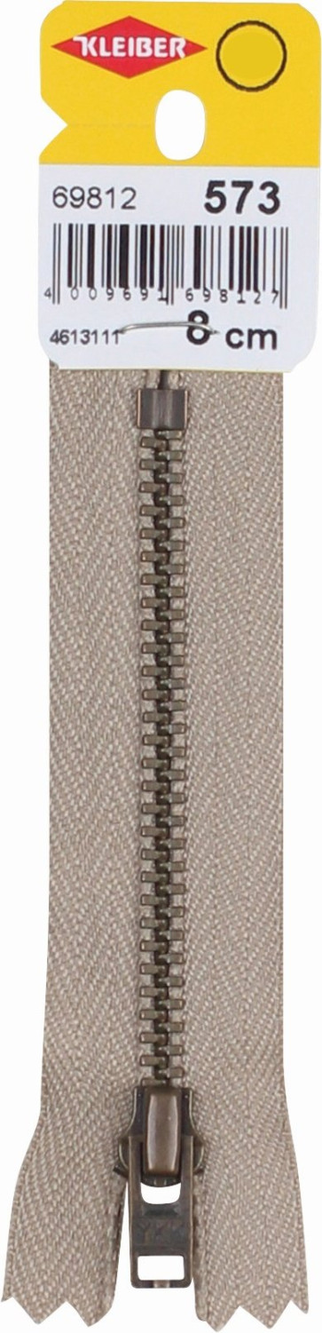 KLEIBER Reißverschluss, Metallschiene 8cmx5mm/beige