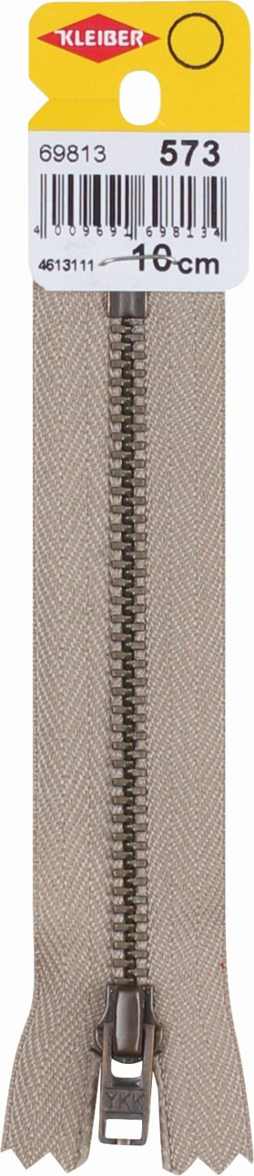 KLEIBER Reißverschluss, Metallschiene 10cmx5mm/beige