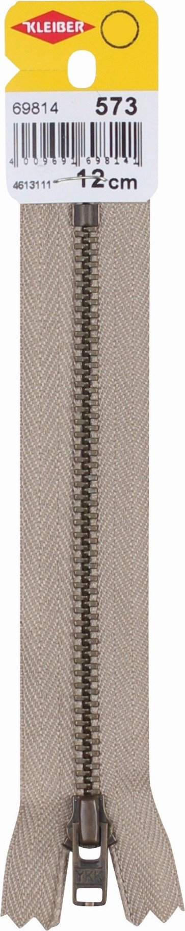 KLEIBER Reißverschluss, Metallschiene 12cmx5mm/beige