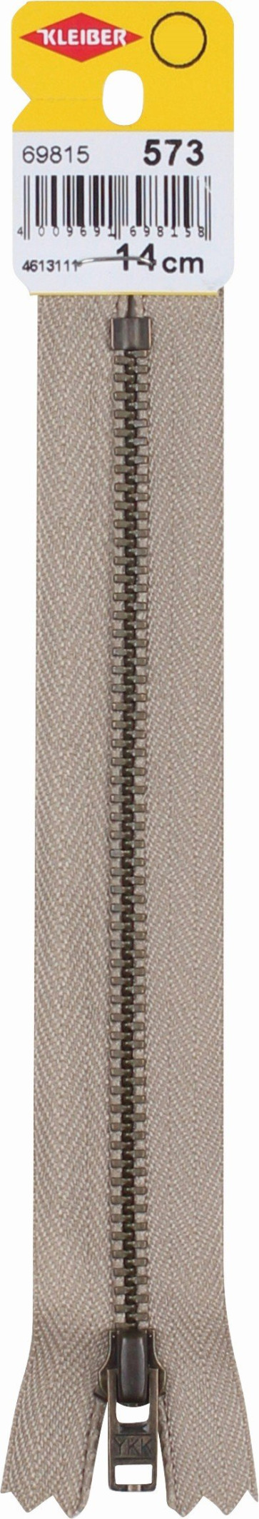 KLEIBER Reißverschluss, Metallschiene 14cmx5mm/beige