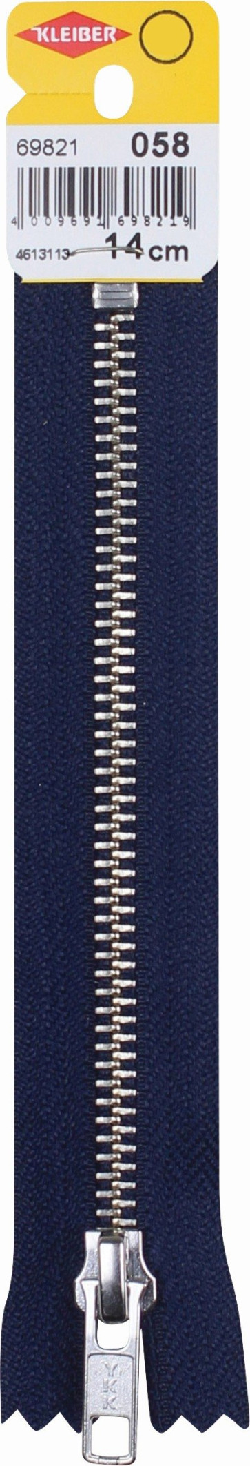 KLEIBER Reißverschluss, Metallschiene 14cmx6mm/marine