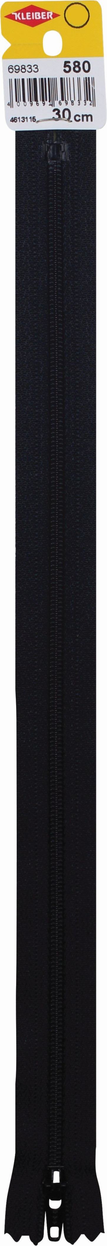 KLEIBER Reißverschluss, Spiralschiene Kunststoff 30cmx4mm/sw