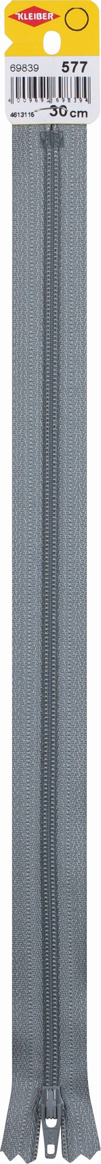 KLEIBER Reißverschluss, Spiralschiene Kst. 30cmx4mm/grau