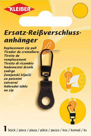 KLEIBER Ersatz-Reißverschlussanhänger schwarz1