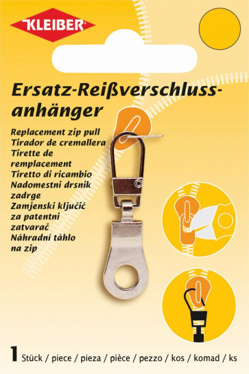 KLEIBER Ersatz-Reißverschlussanhänger silber1
