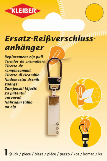 KLEIBER Ersatz-Reißverschlussanhänger silber2